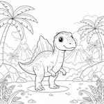 Coloriage Acrocanthosaurus #3