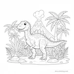 Coloriage Acrocanthosaurus #4