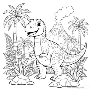 Coloriage Albertosaurus #4