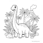 Coloriage Apatosaurus #4