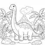 Coloriage Apatosaurus #2
