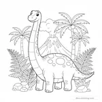Coloriage Apatosaurus #3