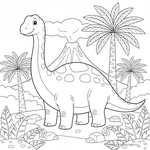Coloriage Apatosaurus #5