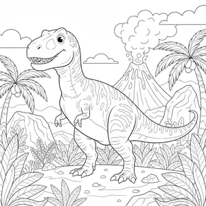Coloriage Carcharodontosaurus #2