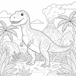 Coloriage Carcharodontosaurus #2