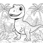 Coloriage Carcharodontosaurus #3