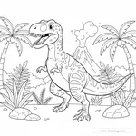 Coloriage Carcharodontosaurus