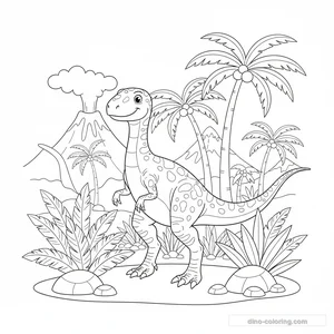 Coloriage Coelophysis #2