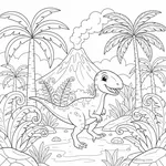 Coloriage Compsognathus #4