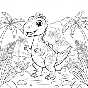 Coloriage Compsognathus #3