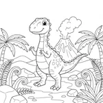Coloriage Compsognathus #5