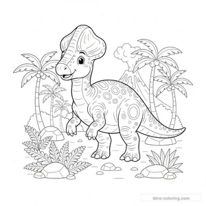 Coloriage Corythosaurus #3