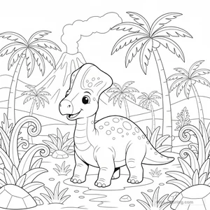 Coloriage Corythosaurus #2