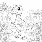 Coloriage Deinonychus #5