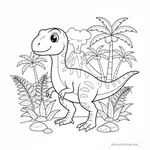 Coloriage Deinonychus #2
