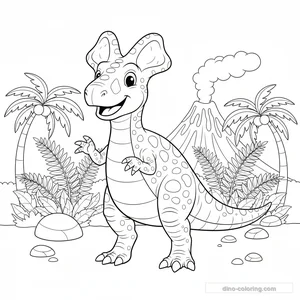 Coloriage Dilophosaurus #2