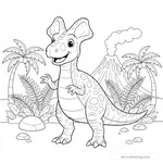 Coloriage Dilophosaurus #2