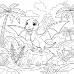 Coloriage Dimorphodon #2
