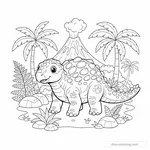 Coloriage Euoplocephalus #3