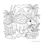 Coloriage Euoplocephalus #4