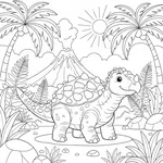 Coloriage Euoplocephalus #5
