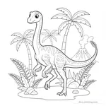 Coloriage Gallimimus #3