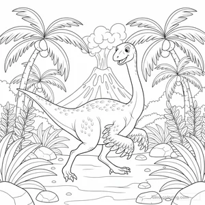 Coloriage Gallimimus #2
