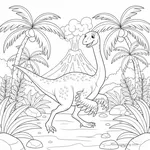 Coloriage Gallimimus #2