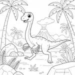 Coloriage Gallimimus #4