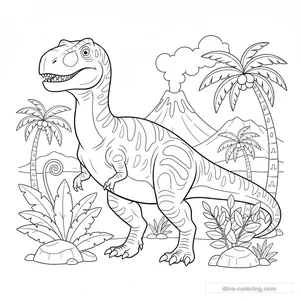 Coloriage Giganotosaurus #4