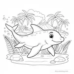 Coloriage Ichthyosaurus #2