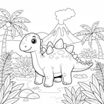 Coloriage Kentrosaurus #4