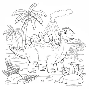 Desenho de Kentrosaurus #5
