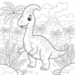 Coloriage Lambeosaurus #5