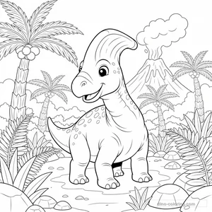 Lambeosaurus Ausmalbild #4