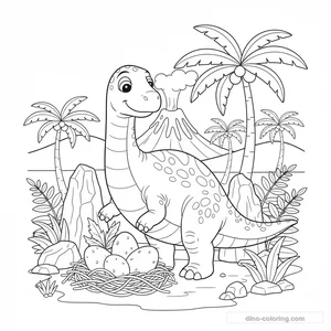 Coloriage Maiasaura #4