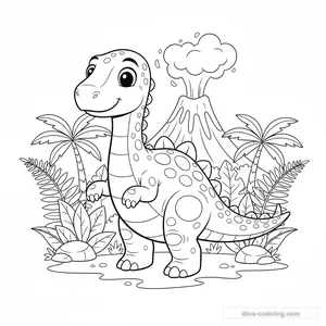 Coloriage Maiasaura #3