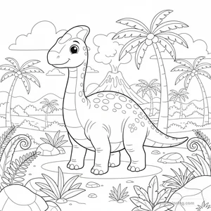 Maiasaura Coloring Page #2