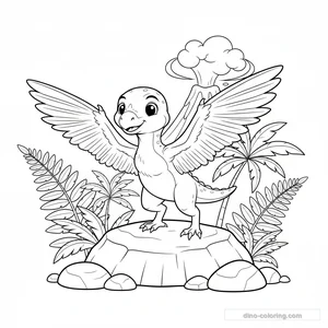 Microraptor Coloring Page #2