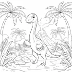 Coloriage Ornithomimus #2