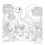 Coloriage Ornithomimus #4
