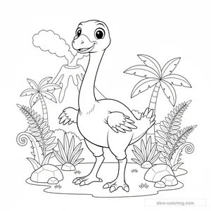 Ornithomimus Ausmalbild #3