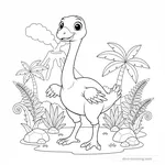 Coloriage Ornithomimus #3
