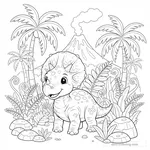 Coloriage Protoceratops #4