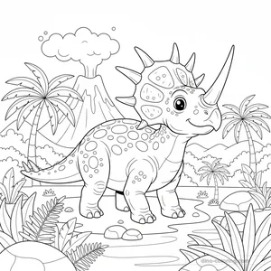 Styracosaurus Coloring Page #3