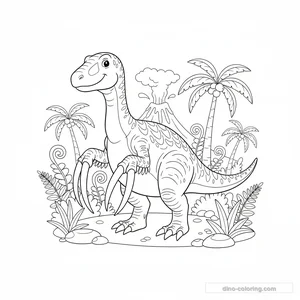 Coloriage Therizinosaurus #5