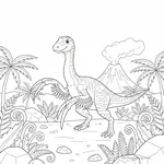 Coloriage Therizinosaurus