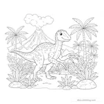 Coloriage Therizinosaurus #4