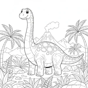 Titanosaurus Coloring Page #3