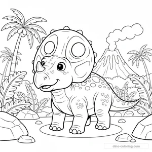 Coloriage Torosaurus #3